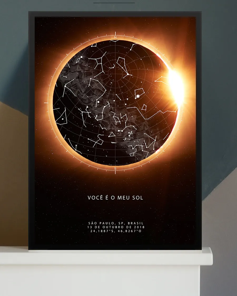 Quadro Art com o céu sobre um eclipse